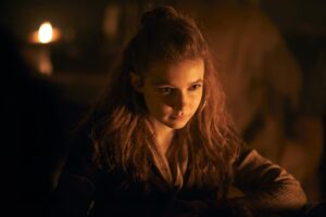 Eleanor Worthington-Cox Instagram - BRITANNIA III IS HERE !!! If you’ve already binged the entire series (like any sane human would), here are some pictures of the mucky little chosen one and lots of people I love to cheer you up… if you haven’t… DO IT NOW. 😈

Oh and keep your eyes peeled for even more cheeky BTS pics to come 👀 

#BRITANNIAIII #BRITANNIA3 @skytv @vertigo_films @britannia_tv