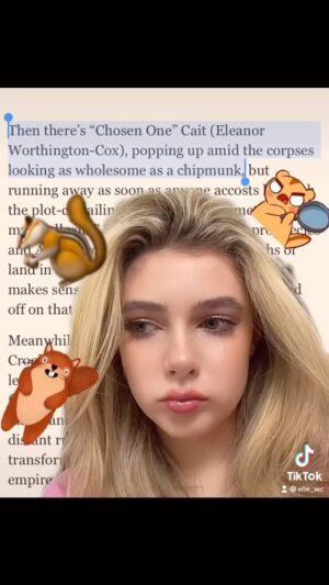 Eleanor Worthington-Cox Instagram - this chipmunk has (finally) just joined tiktok!!! for all kinds of dumb content go follow elle_wc 🙃♥️ #atleastwegotagreatreview  #BRITANNIA #BRITANNIA3 #mustbetheseasonofthewitch