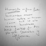 Elif Şafak Instagram - Words for word lovers in my terrible handwriting. Humanity, from Latin “humanitas”, means “human nature” or “human race” but it also means “humility” and “kindness”. Kind feelings for ALL people of all backgrounds regardless of race, religion, ethnicity etc. #humanityfirst #humanitas #ourplanetourhome #humanrace 📚📚📚kelimeler… kelime sevenler için: “insanlık” (humanity/ humanitas) kelimesinin kökeninde sadece “tüm insanlar” değil, şefkat ve tevazu kelimelerinin de kökleri var.