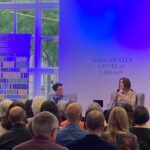 Elif Şafak Instagram - Manchester, beautiful Manchester… At the Manchester Central Library with the great and wonderfully inspiring Erica Wagner, grateful to everyone who came and asked questions and waited in the queue, a very special afternoon thanks to Manchester Literature Festival @ericawgnr @mcrlitfest #manchestergram #manchesterlibrary #manchesterliteraturefestival #literaryfiction #librariesrock #librarians #theislandofmissingtrees #librariestransform #elifshafak #supportlibraries #bookloversworld #readmorewomen 📚📚📚 akıl ve ruh sağlığımızı koruyabilmek için edebiyat festivalleri…. Manchester Edebiyat Festivalinde değerli edebiyat eleştirmeni Erica Wagner ile etkinliğimiz, gelen imza kuyruğunda bekleyen herkese candan teşekkür ederim #okumakiyileştirir #okumakaşktır #kitapsevdası #kitapsevgisi