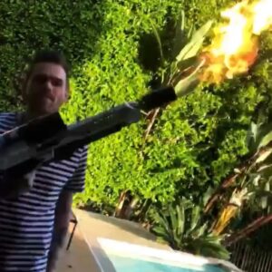 Elijah Daniel Instagram - FUCK GUNS 🔫🚫 ITS 2018 BITCH GAY GANG WE ONLY SHOOTIN FLAME THROWERS OUT HERE ‼️‼️ THANK U ELON MUSK. I WILL DO YOU PROUD IN THE ZOMBIE WAR.
