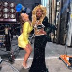 Elizabeth Gillies Instagram - What an absolute TREAT it was having the magnificent @angeriavm on our show!! Her performance was one of the very few times I came to set to watch a scene I wasn’t even in! Hope you enjoy our #pride party as much as I enjoyed crashing it. Don’t miss Dynasty this Friday! 🤍