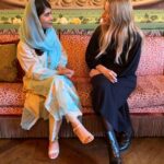 Ellie Goulding Instagram - First I want to acknowledge the shock, grief, fear and heartbreak many of you will be feeling following the catastrophic events of the last few days. The world may be feeling pretty terrifying right now. This morning reminded me that while there are advocates of human rights and dignity, there is always hope. I feel very fortunate that I got to spend part of #internationaldayofthegirl with the incredible @malala who I adore! Thank you @caringfamilyfoundation @malafund for hosting #girlhoodUnfiltered It’s a decade since Malala’s groundbreaking address at the UN Youth Assembly ‘One child, one teacher, one pen and one book can change the world'. She would deny it because she is extremely humble but she HAS changed the world, continuously campaigning for every girls’ right to 12 years of free, safe, quality education. Last year @malalafund reached 21 million students. Still 120 million girls are out of school today, denied their human right to an education. Malala and fellow groundbreaking advocates work every minute of every day to correct this. I want them to know they have an ally in me, always and forever. Alongside Malala I got to listen to @nelufar.h @aaliyamalik_to @nilavarman @the_nila_extract and Dr @ayeesha.Kareemm. These are young women with a profound purpose and deep understand of how to make positive change. In the darkest of times, they give me hope.