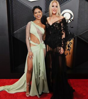 Ellie Goulding Instagram - Thank you so much @zuhairmuradofficial for dressing me last night and making me feel so special. Thank you to the @recordingacademy for a beautiful evening Congratulations to all the winners and nominees… honoured and blessed to be amongst you in that room. I hope this will be the first of many Grammy nights for this Hereford girl. Simply… I just love to make music and even better that you love what I do. To be recognised for that by the @recordingacademy is a total dream. Lucky lucky lucky 🤍 
Hair @davidvoncannon 
Make up @janicedaoud 
Styled by @kyledevolle
@sarahkrickphotography