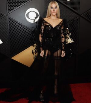 Ellie Goulding Instagram - Thank you so much @zuhairmuradofficial for dressing me last night and making me feel so special. Thank you to the @recordingacademy for a beautiful evening Congratulations to all the winners and nominees… honoured and blessed to be amongst you in that room. I hope this will be the first of many Grammy nights for this Hereford girl. Simply… I just love to make music and even better that you love what I do. To be recognised for that by the @recordingacademy is a total dream. Lucky lucky lucky 🤍 
Hair @davidvoncannon 
Make up @janicedaoud 
Styled by @kyledevolle
@sarahkrickphotography