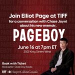 Elliot Page Instagram - Canada, the Pageboy book tour is coming to Toronto on June 16 and will be livestreamed at venues in Vancouver, Calgary, Winnipeg and Halifax! It’s going to be extra special for me to share my book with you all back home, and big thank you to @ChaseJoynt who will be onstage with me at @TIFF_net Bell Lighthouse. Tickets on sale today at 10 AM ET for the Toronto event – swipe and head to ElliotPageBook.com for more information on all events.