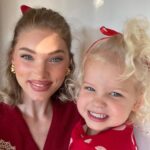 Elsa Hosk Instagram – Had to bribe her with a lollipop for these photos!! It’s pic two for me🥹 Merry Christmas and happy holidays from us!!❤️🥰🎄