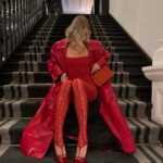 Elsa Hosk Instagram – Red is the new black they said 🌹 
@revolve