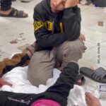 Eman El Assi Instagram – A young boy is watching his sister helplessly, as she lies on the floor of the hospital, after being injured by Israeli occupation airstrikes.