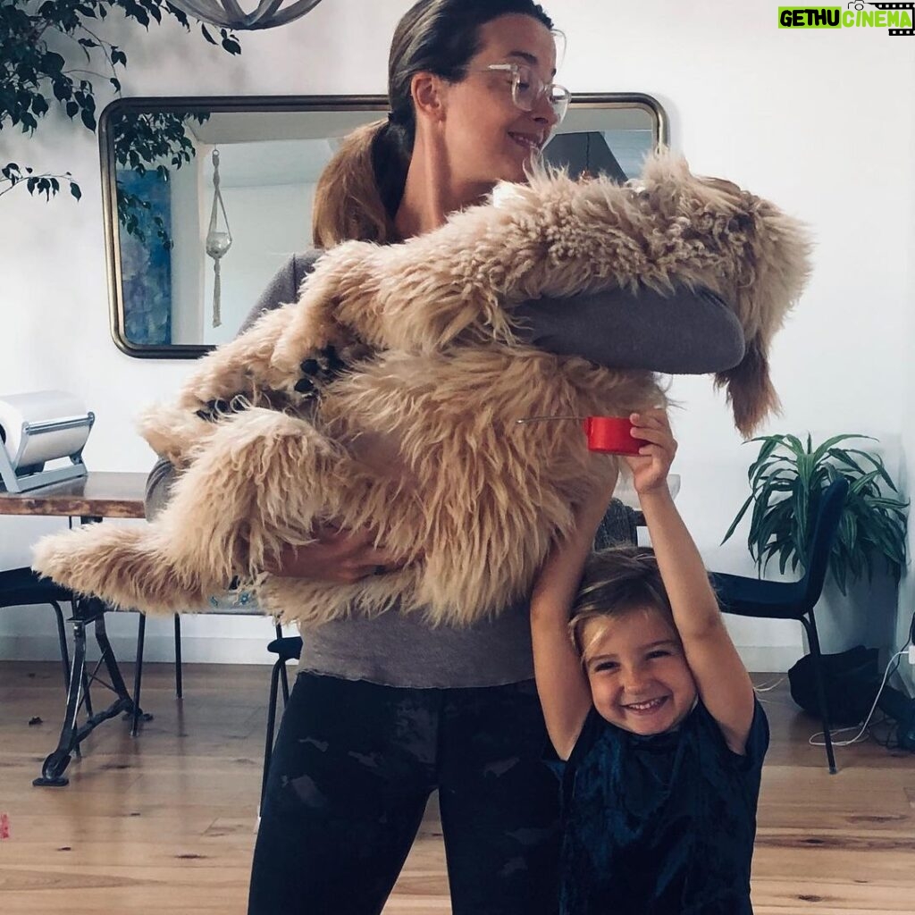 Emily Baldoni Instagram - Slide for @happybaldoni 2.0 👉⁣ Happy belated International Dog Day Happy! ⁣ ⁣ -You’ve bitten us bloody⁣ -We’ve already had to take you to the ER because you swallowed a sock which they made you throw up⁣ -I’ve caught your diarrhea in aluminum foil in the middle of the night and in the early morning hours while the sprinklers turned on 😖⁣ -You can be incredibly annoying and we’ve been very close to finding you another family (🤷‍♀)⁣ -I tried to take a cute picture of us on the floor for this post but you started humping your bed instead⁣ ⁣ Truth is that getting you during a global pandemic while quarantined with two little kids was the stupidest idea we’ve ever had. BUT, you’re also damn cute, sweet, smart, getting cuddlier every day and those damn puppy teeth are finally gone 🙌🏼 ⁣ PS: This post is not a call for help or puppy advice, we have more than we need. Don’t worry, we’re keeping him and he is a very happy and thriving dog.⁣ ⁣ PPS: You may want to check in on me though from time to time...