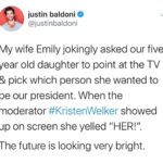 Emily Baldoni Instagram – Repost from @justinbaldoni
•
The future is looking very bright. 

#prouddaddy #dearmaiya #equality #onehumanfamily #shegotitfromhermama