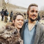 Emily Cox Instagram - Not the best, but probably the very last Photograph ever taken of Uhtred and Brida….❤️ Thank you for everything!!💫💫💫 @alexander.dreymon @thelastkingdom @carnivalfilms @nickmurfpix @netflix @netflixde @bbctwo @chasbain