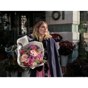 Emma Greenwell Instagram - Got one. The #PradaResort20 campaign is on bouquets all over London.
You can find them at your local corner store in London, Moscow, Milan, Tokyo, New York, Shanghai and Paris, in different neighborhoods across each city. Look for them in the flower section of a shop near you.
#PradaSeditiousSimplicity
@prada