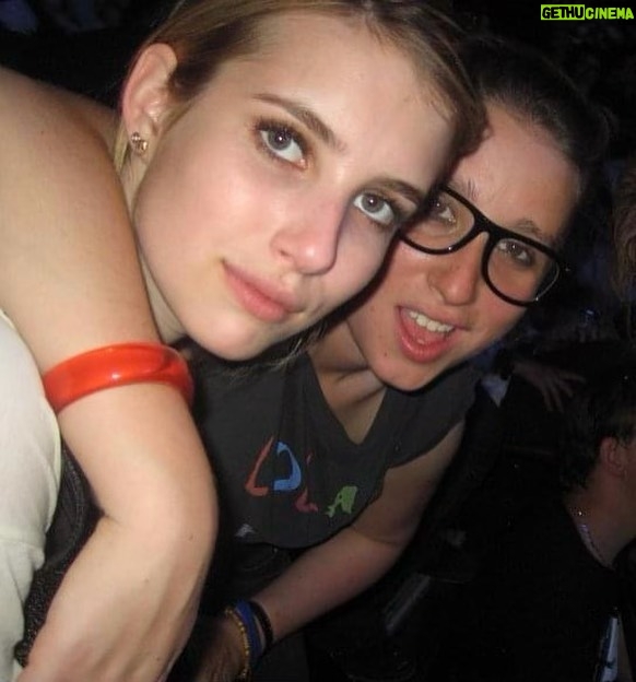 Emma Roberts Instagram - Happy Birthday to my queen @kpreiss 👑 from Paris 2009 at a Lady Gaga concert (pictured LOL) to @belletrist and everywhere in between. Nobody I have more fun with. Wherever random places we end up are always the perfect places to be. Thank you for always chatting it up on the land line with me and not getting annoyed at making multiple stops for coffee. You make me LAUGH Boubou!!! Happy Birthday 🎂 your sneakers are in the mail 👟 I know you hate vintage but I found a really cool Dior sweatshirt situation I think you’re gonna like! ❤️
