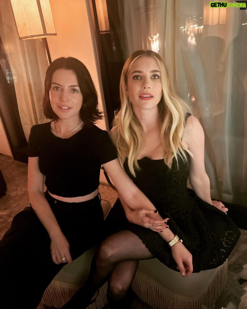 Emma Roberts Instagram - happy birthday to my sister @britelkin 🌝 I love you beyond! my muse, my bff, my stylist extraordinaire! the person who always holds my hand during turbulence and always knows when to order champagne! & you birthed Roadie’s best friend ON your birthday! Queen! Happy Birthday Henry! ❤️