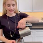 Emma Roberts Instagram - Fun fact!! I’ve been a lifelong milk drinker because of its essential nutrients that many milk alternatives don’t have, and not to mention it tastes delicious esp in my latte! 🥛 🤍 #ad @gonnaneedmilk #gonnaneedmilk