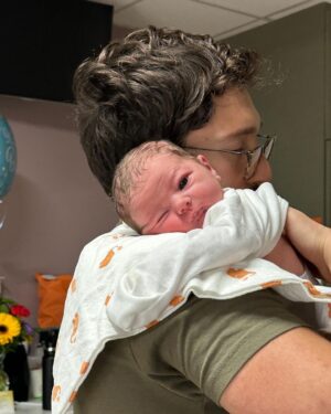 Emmy Buckner Instagram - October 6th, 2023, 9:25pm, Cayden Mattingly Chucker entered our lives and we are forever changed 🤍

I love him so much. We are obsessed with our sweet boy. There are no words. Labor was a wild experience. 26 hours. He was worth every moment. @maxchucker is already the best daddy changing baby boy and my diapers 🤣

Feeling so grateful and loved. Our family is home 🥹