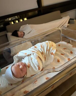 Emmy Buckner Instagram - October 6th, 2023, 9:25pm, Cayden Mattingly Chucker entered our lives and we are forever changed 🤍

I love him so much. We are obsessed with our sweet boy. There are no words. Labor was a wild experience. 26 hours. He was worth every moment. @maxchucker is already the best daddy changing baby boy and my diapers 🤣

Feeling so grateful and loved. Our family is home 🥹