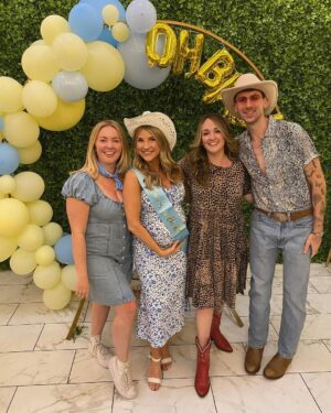 Emmy Buckner Instagram - Still absorbing all the LOVE from the baby shower of our dreams last weekend! It was the best BabyQ ever- FUN, SWEET, DELICIOUS, THOUGHTFUL, DETAILED, AND HONKY TONKIN’🤠 

A sincere, rowdy THANK YOU to the sweetest of friends who hosted and made it ALL HAPPEN YA’LL 👏🏻 @garrettmsanders @littleone126 @shelbywulfert @mikaylaleche @adwinbrown We LOVE you 🥹

Cayden is already spoiled and loved by so many 💙 He’s going to have the coolest Aunts & Uncles. 

I’m going to have to do a round TWO photo dump because 10 slots just can’t cover it all!! 👏🏻 🤠