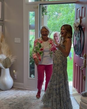 Emmy Buckner Instagram - A Kentucky celebration officially sharing the news of Baby C and my Meme’s birthday back in May! My mama put together the sweetest party filled with lots of love 💙 Grateful for family and our addition to it!