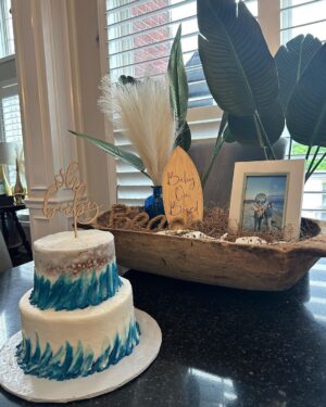 Emmy Buckner Instagram - A Kentucky celebration officially sharing the news of Baby C and my Meme’s birthday back in May! My mama put together the sweetest party filled with lots of love 💙 Grateful for family and our addition to it!
