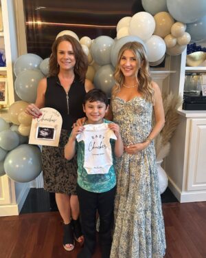 Emmy Buckner Instagram - A Kentucky celebration officially sharing the news of Baby C and my Meme’s birthday back in May! My mama put together the sweetest party filled with lots of love 💙 Grateful for family and our addition to it!