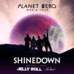 Eric Bass Instagram - Excited to announce the start of the Planet Zero World Tour with special guests and total legends @jellyroll615 and @johnharvie! Stoked to bring our biggest stage show yet to a city near you. Pre-sale is live. General on-sales start Friday at 10 AM local time at Shinedown.com. 🤘💜