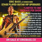 Eric Bass Instagram - Thank you to all who have purchased my stage played bass VIP experience so far! There are still packages available at www.ericbass.co! (Link in bio!) #shinedown #stageplayed #stageplayedguitar #stageplayedguitars #stageplayedbasses #stageplayedbass #tuesday #tuesdays #tuesdaymotivation #tuesdayvibes #rockandroll