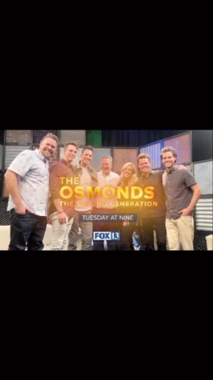 Eric Osmond Instagram - Excited for this to air! See you all then!
(Left->Right)
@nathanosmond @ericosmond.official @davidosmond @bob.evans @sophosmond @brandonosmond @chris.osmond
@fox13now @fox13theplace 
#osmonds #osmond #news #inthenews #utahnews
