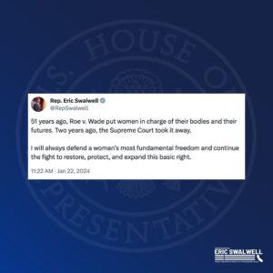 Eric Swalwell Instagram - #RestoreRoe