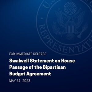 Eric Swalwell Instagram - My statement on the House passage of the Bipartisan Budget Agreement: