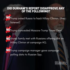 Eric Swalwell Instagram - If you’re keeping score at home on the Durham Report…