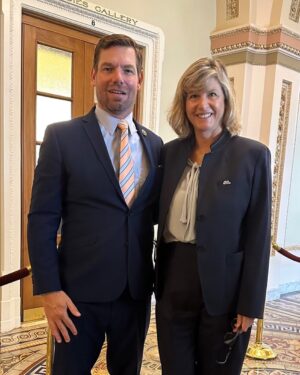 Eric Swalwell Instagram - It was my honor to invite Teresa Drenick, acting-Regional Director of @adl_national (Central Pacific Region) to be my guest for President Isaac Herzog’s address to Congress.