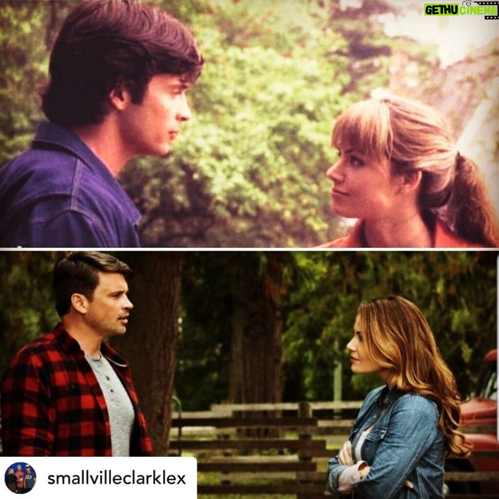 Erica Durance Instagram - Lois is giving Clark the same look #loisandclark #smallville#@tomwelling #2009 #2019