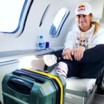 Ester Ledecká Instagram - On my way to first World Cup of the season with @delseyofficial ❄️. @bogner.fireandice STR