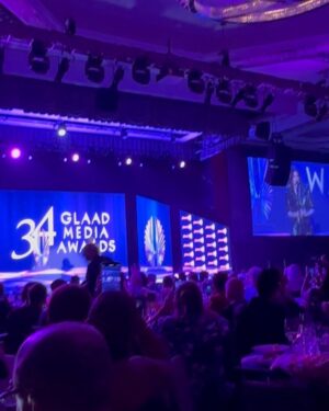 Evan Thomas Instagram - Fun night at the #glaadmediaawards! Although we didn’t win (congrats to We’re Here from @hbomax), it was an honor to be nominated amongst such talent. Thanks to @lorenruch , @lizbrach , @vic802 and @hgtv for taking us on this wild ride.

Also so nice to get to sit and chat with the amazing @trixiemattel and @dvdslvr at the @wbd table! Such nice people.