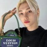 Felix Instagram - 💚💙 @louisvuitton #LVPrefall23 #광고 #LouisVuitton @nicolasGhesquiere