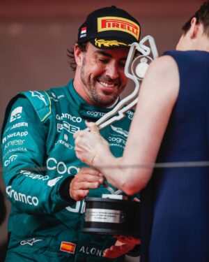 Fernando Alonso Instagram - There’s podiums, and then there’s the #MonacoGP podium. 💚 What a moment! #F1