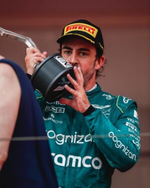 Fernando Alonso Instagram - There’s podiums, and then there’s the #MonacoGP podium. 💚 What a moment! #F1