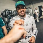 Fernando Alonso Instagram - Thanks for the champagne Miami 🍾. Great car and strategy. 4th podium of the season. We are @astonmartinf1 🟢🟢🟢🟢. #f1 #miami #astonMartin