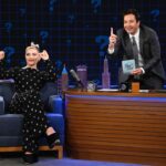 Florence Pugh Instagram - My first time. A wonderful time. @fallontonight was such fun and can’t thank the audience enough for being so kind and encouraging. I’m so glad you won that ICE CREAM! I hope you all enjoyed hearing about our new movie @agoodpersonmov, please go check it out this Friday! Thank you @jimmyfallon for having me, was so epic to see what you do so well up and close. And all those behind the curtain, what a well oiled fun show you run. Pics by @toddowyoung ❤️