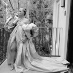 Florence Pugh Instagram - Wet stairs and @maisonvalentino gowns go perfectly.. With HUGE thanks to the talented hands that got me out the door. Another unbelievable Valentino moment, @pppiccioli and I played dress up last week in Paris and he draped this on me and safe to say we fell in love with the drama. He followed me around with his phone taking pictures of every angle. Video to come… I love the fun that explodes from his gowns, it truly is playing the best dress up my 6 year old self could possibly imagine. So happy to have these moments captured by @gregwilliamsphotography, always a pleasure prancing and blowing kisses in a garden. #maisonvalentino #oscars95