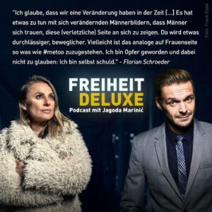 Florian Schroeder Instagram - FREIHEIT DELUXE mit @schroeder_live . Florian ist vielseitig, sein mediales Ich eine kluge Komposition seiner vielseitigen Talente. Seine Expertise sehr gefragt, in seinem neuen Buch „Unter Wahnsinnigen“ geht er an die Ränder unserer Gesellschaft: geistig, psychisch, emotional und politisch. Mehrere Jahre beobachtet er Protagonisten der Neuem Rechten und erklärt sehr deutlich wie sie denken, reden und wohin sie diese Gesellschaft bringen wollen. In meinem podcast reden wir aber nicht nur von den Rändern, sondern auch von seinem Inneren: „Wir sind Kinder sprachloser Väter“ sagt er, ein Satz, der fast Titel der Folge wurde. Bevor ich zu den Neuen Rechten komme, über die er viele präzise Beobachtungen macht, reden wir über Männer und Frauen, über das, was uns gerade im Weg steht, ein echtes Gespräch miteinander zu führen. Freitag Nacht online