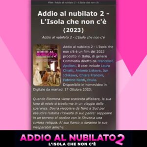 Francesco Apolloni Instagram - Grazie a tutti voi per aver dedicato del tempo a guardare il nostro film "Addio Nubilato 2" su Amazon Prime! Siamo grati per il vostro supporto e apprezziamo ogni spettatore che si è unito a noi in questa avventura.

Speriamo che abbiate sorriso, vi siate emozionati e goduto della storia tanto quanto noi abbiamo amato crearla. Grazie ancora per essere parte di questa esperienza e continuate a seguirci per ulteriori progetti emozionanti!

@junichikawaofficial @antonia_liskova_official @laurachiatti82 @_enula_ @chiarafrancini 
@_IBRAHIMAGUEYE @_notari_alessandro @philip.ishchenko @francesco.penacci @francescomaesti @fabriziopablonardi @startalentiofficial @filippodecarli @faustocabra @marzio.elmoety @imdanielbondi @la.scarci @giuseppepizzzo @jadepirovano @florinda.martucciello
Alla Krasovitzkaya, @paolo_triestino @marzio.elmoety Marzio El Moety, Messi Halilovic, Valentino Halilovic, @philip.ishchenko Ishchenko, @francescomaesti francesco panacci Alessandro Federico, Nico Di Renzo, Daniel Bondì, Edoardo David Galliani, @lorenzozuffi , Jade Pirovano, Giuseppe Pizzo, Antonio Abrescia, Giovanni Bertoia, Shmuel Haddad, Rado Murarasu, Martina Palmeri, Sergio Pancaldi, Jonathan Piazza, @daly_kally Livio Vasieri @giuseppepizzzo

Love ❤️
Francesco

#PrimeVideo #Addioalnubilato #Commedia #Film #Amicizia #Amoremio #Crescitapersonale #filmitaliani #filmitaliano #filmcommunity #filmproduction