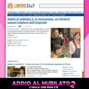 Francesco Apolloni Instagram - Grazie a tutti voi per aver dedicato del tempo a guardare il nostro film "Addio Nubilato 2" su Amazon Prime! Siamo grati per il vostro supporto e apprezziamo ogni spettatore che si è unito a noi in questa avventura.

Speriamo che abbiate sorriso, vi siate emozionati e goduto della storia tanto quanto noi abbiamo amato crearla. Grazie ancora per essere parte di questa esperienza e continuate a seguirci per ulteriori progetti emozionanti!

@junichikawaofficial @antonia_liskova_official @laurachiatti82 @_enula_ @chiarafrancini 
@_IBRAHIMAGUEYE @_notari_alessandro @philip.ishchenko @francesco.penacci @francescomaesti @fabriziopablonardi @startalentiofficial @filippodecarli @faustocabra @marzio.elmoety @imdanielbondi @la.scarci @giuseppepizzzo @jadepirovano @florinda.martucciello
Alla Krasovitzkaya, @paolo_triestino @marzio.elmoety Marzio El Moety, Messi Halilovic, Valentino Halilovic, @philip.ishchenko Ishchenko, @francescomaesti francesco panacci Alessandro Federico, Nico Di Renzo, Daniel Bondì, Edoardo David Galliani, @lorenzozuffi , Jade Pirovano, Giuseppe Pizzo, Antonio Abrescia, Giovanni Bertoia, Shmuel Haddad, Rado Murarasu, Martina Palmeri, Sergio Pancaldi, Jonathan Piazza, @daly_kally Livio Vasieri @giuseppepizzzo

Love ❤️
Francesco

#PrimeVideo #Addioalnubilato #Commedia #Film #Amicizia #Amoremio #Crescitapersonale #filmitaliani #filmitaliano #filmcommunity #filmproduction