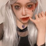 Fukutomi Tsuki Instagram - 🖤happy Halloween🖤 💙Harley Quinn❤️ ハーレイ・クインにメイクをしましたぁぁ♡ どうですか！？ なりきったつもりです🔥 皆さんは何してハロウィン過ごされましたか！？ 教えてくださぁい(//∇//) 明日も良い1日を過ごして下さいね♡ 여러분!!! happy Halloween🖤 이번에 Harley Quinn 의 메이크업을 했습니다!!! 어때요!?!? 저는 Harley Quinn을 매우 좋아해서 너무 행복했습니다!!ㅋㅋㅋㅋ 여러분 Halloween 어떻게 지내셨어요!? 내일도 좋은 하루 보내세요!!♡ #おうちでハロウィン