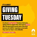 Gabe Dunn Instagram - It’s #givingtuesday right now! @rainbowrailroad is raising funds to support their vital work in Uganda after the government passed some of the most extreme anti-LGBTQI+ legislation in the world. They need our help to raise $400,000. Earlier this year, the Ugandan government passed some of the most extreme anti-LGBTQI+ legislation in the world, triggering an unprecedented number of requests for help for Rainbow Railroad. While working towards limited pathways to safety, Rainbow Railroad is collaborating closely with partner organizations on the ground to provide crucial services. This Giving Tuesday, all donations made to Rainbow Railroad will fund their work in Uganda, supporting the essential services of partner organizations on the ground. The need for continued funding has never been more critical. This Giving Tuesday, I’m standing in solidarity with LGBTQI+ Ugandans, by helping Rainbow Railroad raise $400,000. Thanks to the support of a generous donor, the first $50,000 in donations will be matched, dollar for dollar. The time to give is now. Visit rainbowrailroad.org/gt, or visit the link in @RainbowRailroad’s bio.