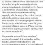 Gabe Dunn Instagram - I can’t wait for u all to meet eve :) Gender non conforming people are not new. You just haven’t heard about the most important ones. It’s been so wild immersing myself in the world of 1920s queer activism as everything falls apart around us. If you need some inspiration, check out Jonathan’s biography of Eve and get on board for the TV show!! Huge thanks to @arikalisanne and @universaltv and @vervetla and @sssadeghiannn 🏳️‍⚧️🏳️‍🌈 📚✡️🍻