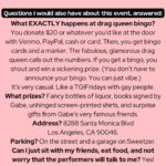 Gabe Dunn Instagram - I am insanely proud of this flyer I made for DRAG QUEEN BINGO WITH GABE AND FRIENDS!! It answers every question I’d ever have about an event. Maybe it is only hilarious and helpful to me?? But anyway, come on down to support trans art, local drag queens, win SO MANY COOL prizes, and meet me!! Plus, I go like almost every week and bingo is a blast. 🎯🎯🎯 Also meet some hotties! West Hollywood, California