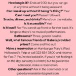 Gabe Dunn Instagram - I am insanely proud of this flyer I made for DRAG QUEEN BINGO WITH GABE AND FRIENDS!! It answers every question I’d ever have about an event. Maybe it is only hilarious and helpful to me?? But anyway, come on down to support trans art, local drag queens, win SO MANY COOL prizes, and meet me!! Plus, I go like almost every week and bingo is a blast. 🎯🎯🎯 Also meet some hotties! West Hollywood, California
